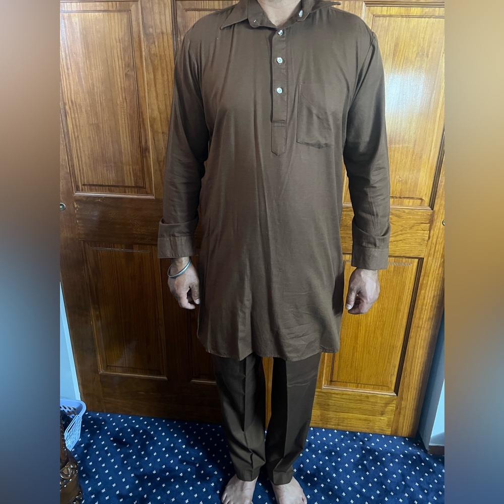 Brown Traditional Kurta Set